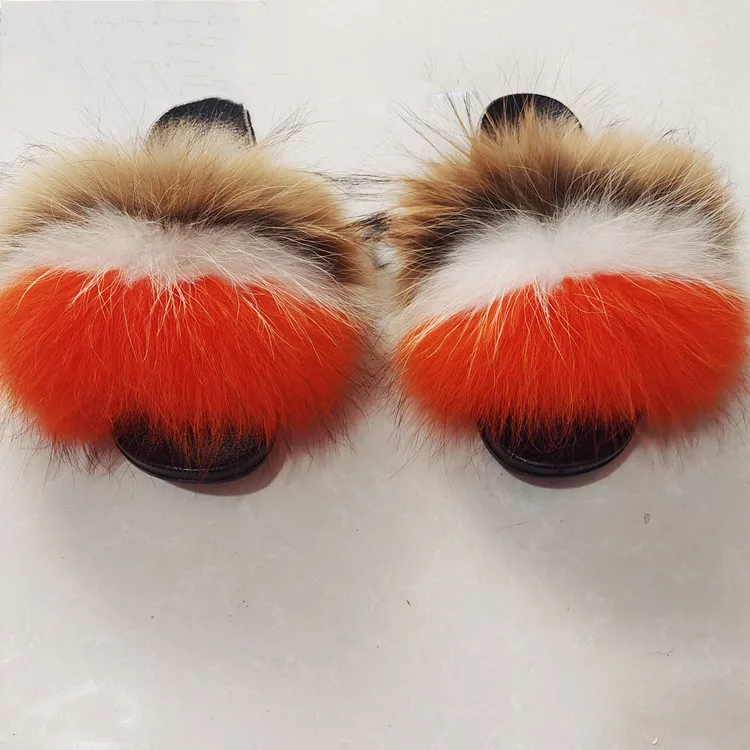 Fast shipping factory wholesale custom women fluffy fur slides indoor luxury big fur fox raccoon slippers, Customized color
Fast shipping factory wholesale custom women fluffy fur slides indoor luxury big fur fox raccoon slippers, Customized color