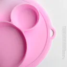 Durable Silicone Suction Toddler Feeding Plate Divided Baby Dish Food Tray
