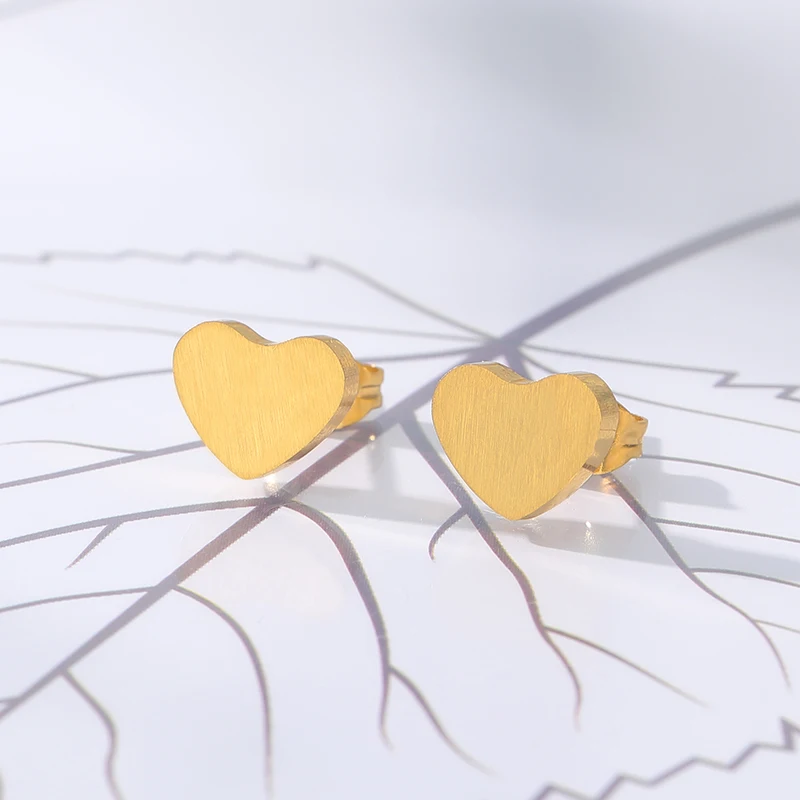 Fashion Wholesale Women Gold Plated Stainless Steel Jewelry Heart Shaped Pendant Stud Earrings
Fashion Wholesale Women Gold Plated Stainless Steel Jewelry Heart Shaped Pendant Stud Earrings