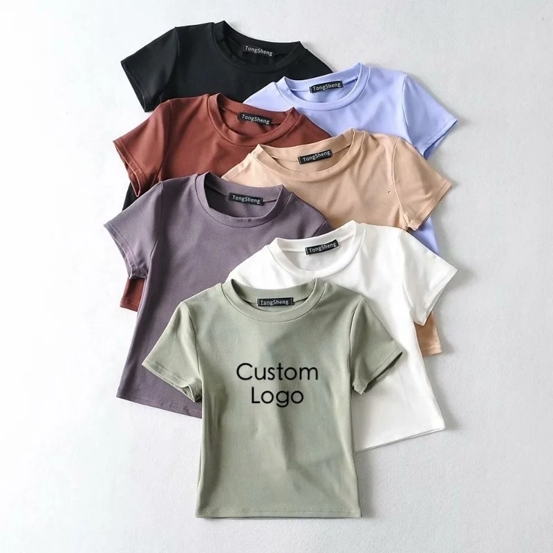 Women Crop Tops T-shirts 100% Cotton Printed Blank Tshirts Customized Logo Wholesale Women Cropped T Shirt, Any colors
Women Crop Tops T-shirts 100% Cotton Printed Blank Tshirts Customized Logo Wholesale Women Cropped T Shirt, Any colors