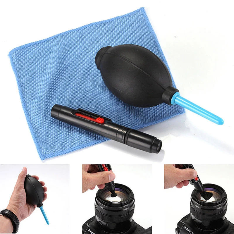 Cleaning Cloth Brush And Air Blower In 1 Set Digital Camera Cleaning Kit Dust Photography Professional Cleaner Air Blower 
Cleaning Cloth Brush And Air Blower In 1 Set Digital Camera Cleaning Kit Dust Photography Professional Cleaner Air Blower