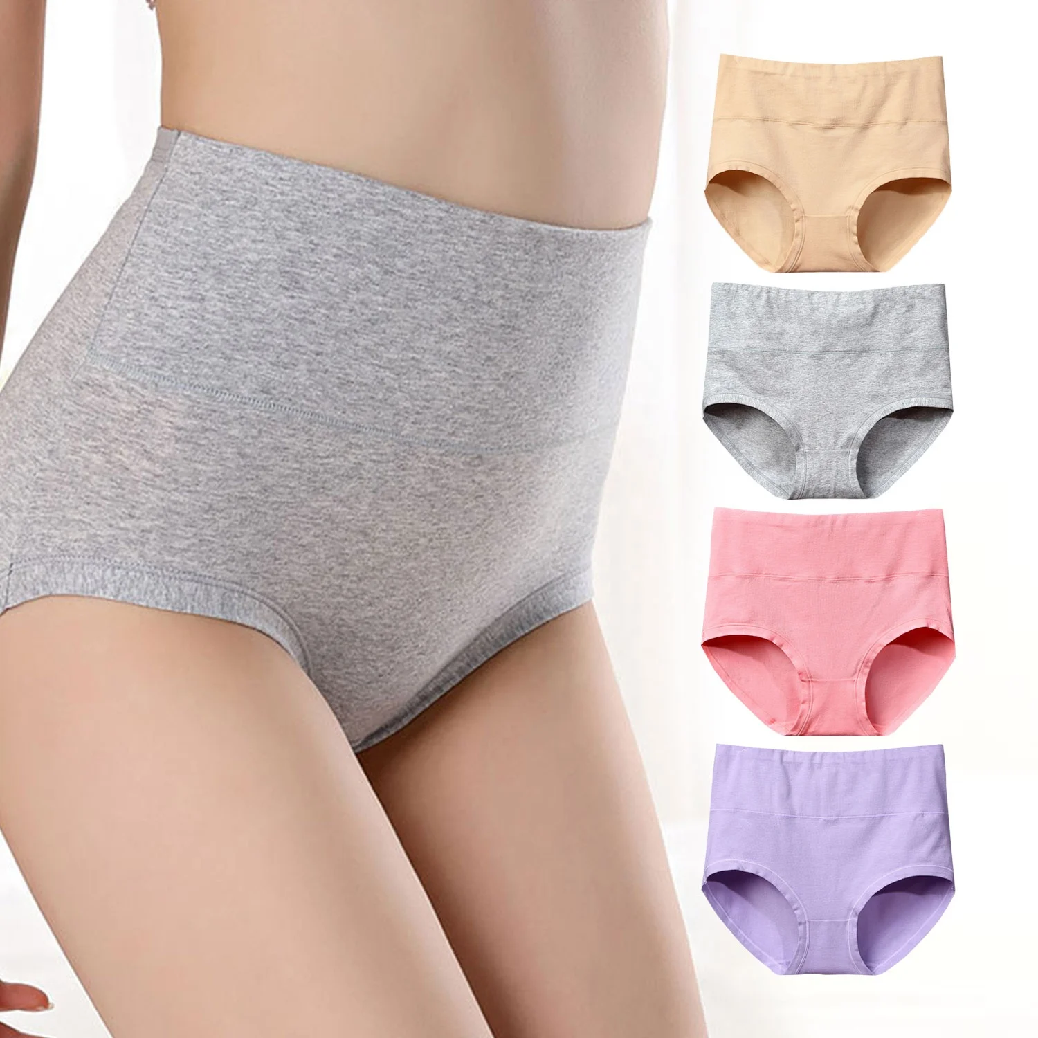 Plus size Women's High rise Cotton spandex Underwear Ladies Soft breathable Full Briefs Panties, Picture shows
Plus size Women's High rise Cotton spandex Underwear Ladies Soft breathable Full Briefs Panties, Picture shows