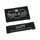 High quality custom clothing brand logo end fold woven labels for garments
