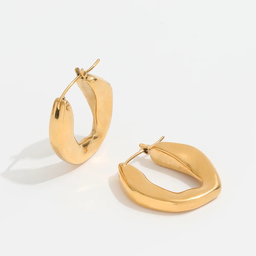 JOOLIM Jewelry PVD 18K Gold Plated Simple Chunky Irregular Geometric Hoop Earring Stainless Steel Trendy Jewelry
JOOLIM Jewelry PVD 18K Gold Plated Simple Chunky Irregular Geometric Hoop Earring Stainless Steel Trendy Jewelry
