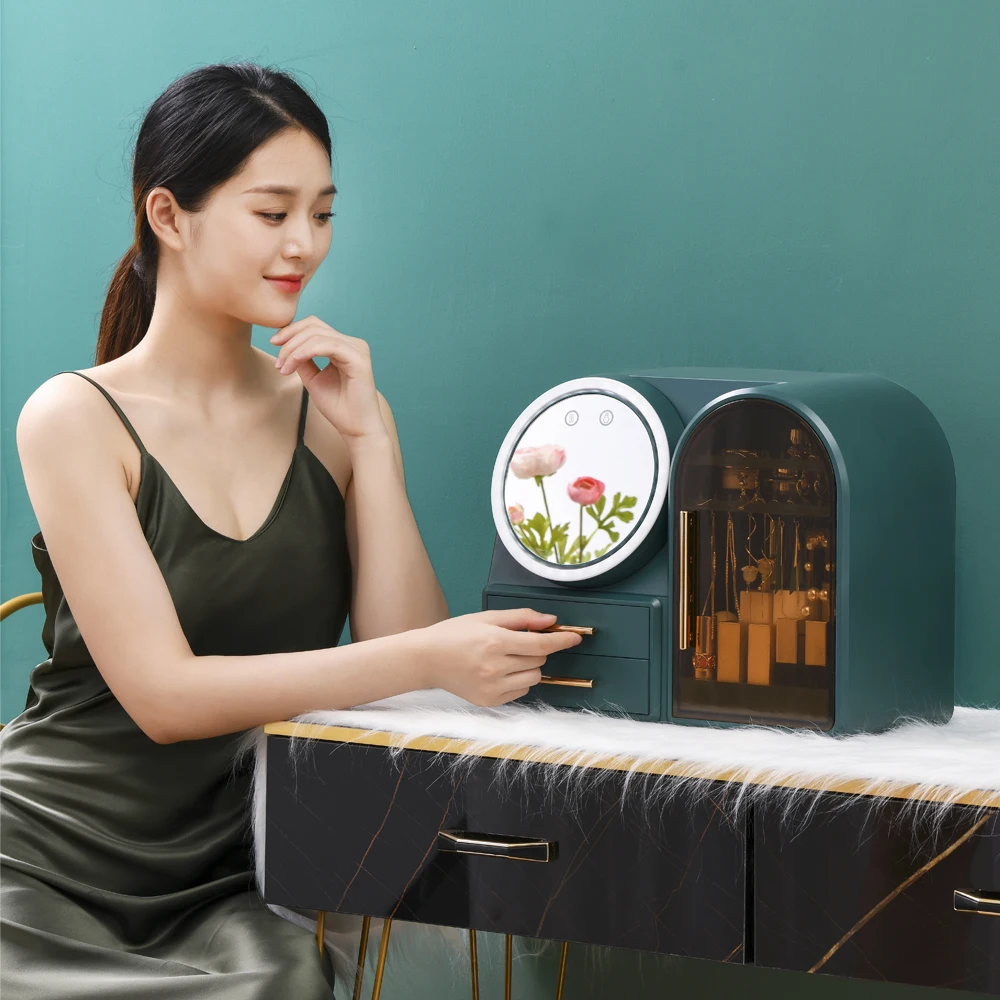 factory new design cosmetic organizer led mirror mask storage box lip stick container good quality best price
factory new design cosmetic organizer led mirror mask storage box lip stick container good quality best price