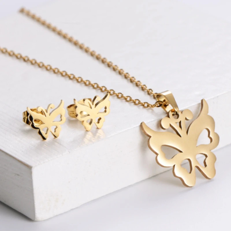 Stainless Steel Necklace For Women Man Hollow butterfly Choker Pendant Necklace set Gift Engagement Jewelry
Stainless Steel Necklace For Women Man Hollow butterfly Choker Pendant Necklace set Gift Engagement Jewelry