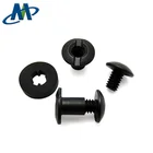 Leather Kit 6.35mm 9.5mm Length Carbon Steel Black Oxidation Chicago Screw For Leather Holster/Kydex Hardware Kit
