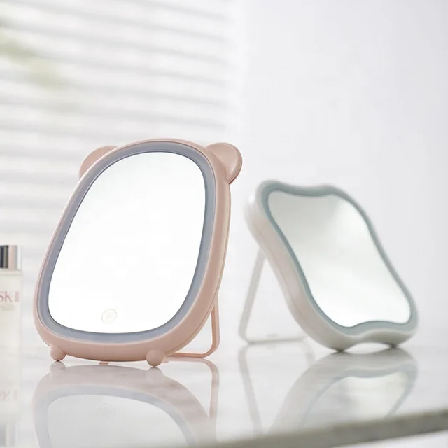 2021 New LED Light Makeup Mirror Bear Shape Touched USB Charge Desktop Makeup Mirror, Pink, blue, white
2021 New LED Light Makeup Mirror Bear Shape Touched USB Charge Desktop Makeup Mirror, Pink, blue, white