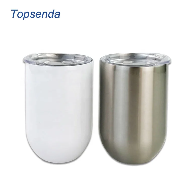 300ml insulated blank coffee cup with lid stemless sublimation wine tumblers, White/
300ml insulated blank coffee cup with lid stemless sublimation wine tumblers, White/
