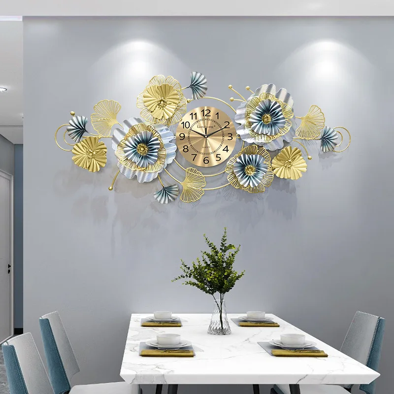 Light luxury wall table living room home stylish Northern European silent clock, As photo
Light luxury wall table living room home stylish Northern European silent clock, As photo