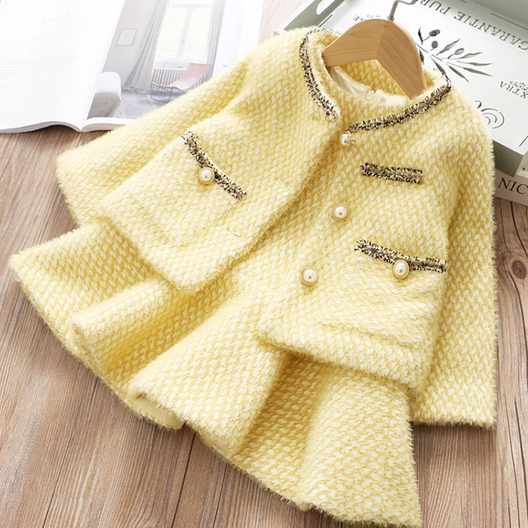 KBEe94060 Baby clothes Girls winter clothing sweet fashion warm woolen coat dress two piece dress set
KBEe94060 Baby clothes Girls winter clothing sweet fashion warm woolen coat dress two piece dress set