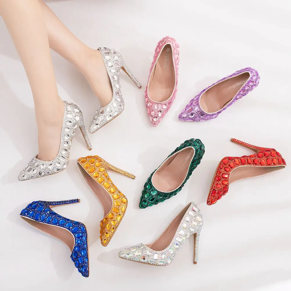 Women High Heels Shoes Thin Heel Luxury Rhinestone Stiletto Heels Party Wedding Evening Shoes
Women High Heels Shoes Thin Heel Luxury Rhinestone Stiletto Heels Party Wedding Evening Shoes