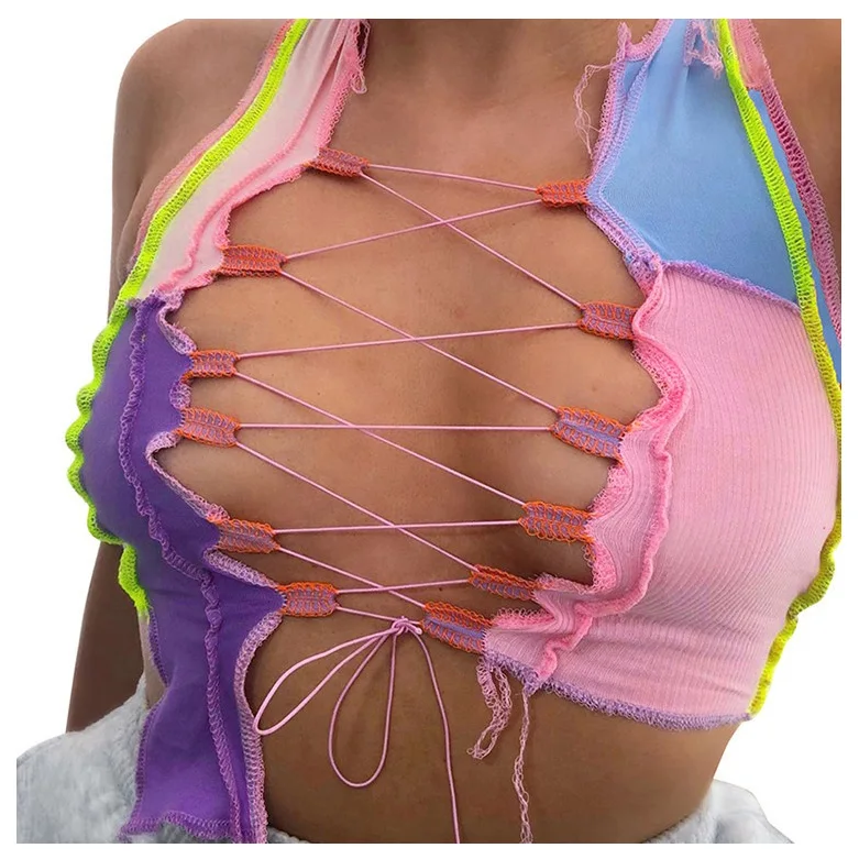 Hollow Out Lace Up Crop Top Sexy Clubwear Crop Top Bandage Crop Top Clubwear 
Hollow Out Lace Up Crop Top Sexy Clubwear Crop Top Bandage Crop Top Clubwear