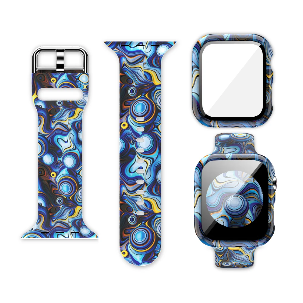 Leopard Printing Silicone Watch Band with Protector case for Apple Watch Series Iwatch 4 5 6 SE Cover for 1 2 3 sport Straps
Leopard Printing Silicone Watch Band with Protector case for Apple Watch Series Iwatch 4 5 6 SE Cover for 1 2 3 sport Straps
