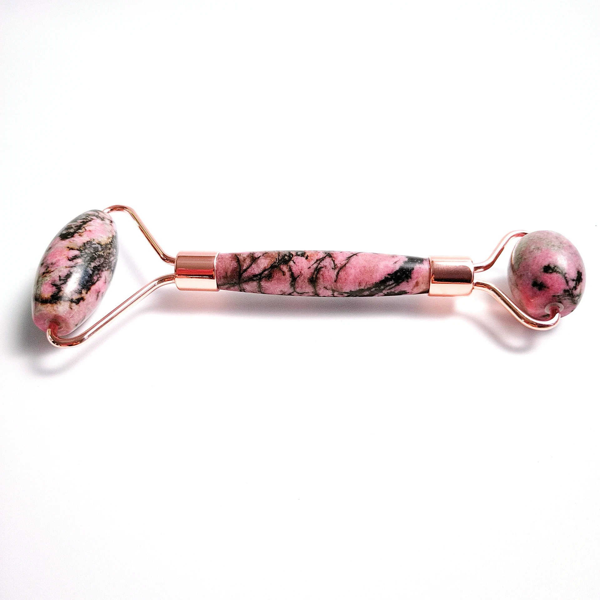 Natural Rhodonite jasper Facial Jade Stone Roller Face Massager Beauty Massage Tool.
Natural Rhodonite jasper Facial Jade Stone Roller Face Massager Beauty Massage Tool.