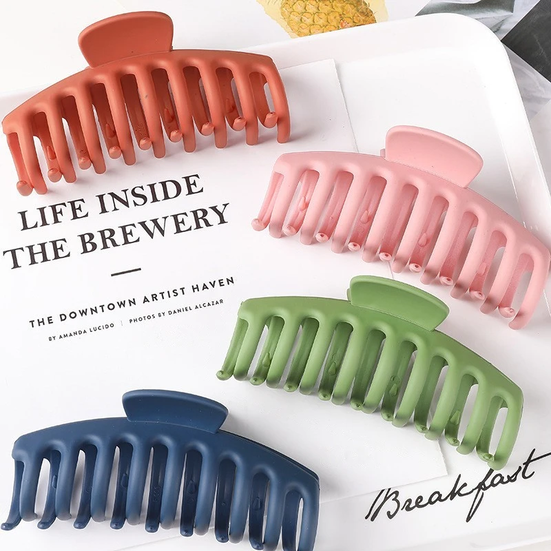 Hot Sale Matte Colourful Hair Clips Fashion Hair Accessory For Women Acrylic Large Size Claw Clips Big Plastic Hair Claws
Hot Sale Matte Colourful Hair Clips Fashion Hair Accessory For Women Acrylic Large Size Claw Clips Big Plastic Hair Claws