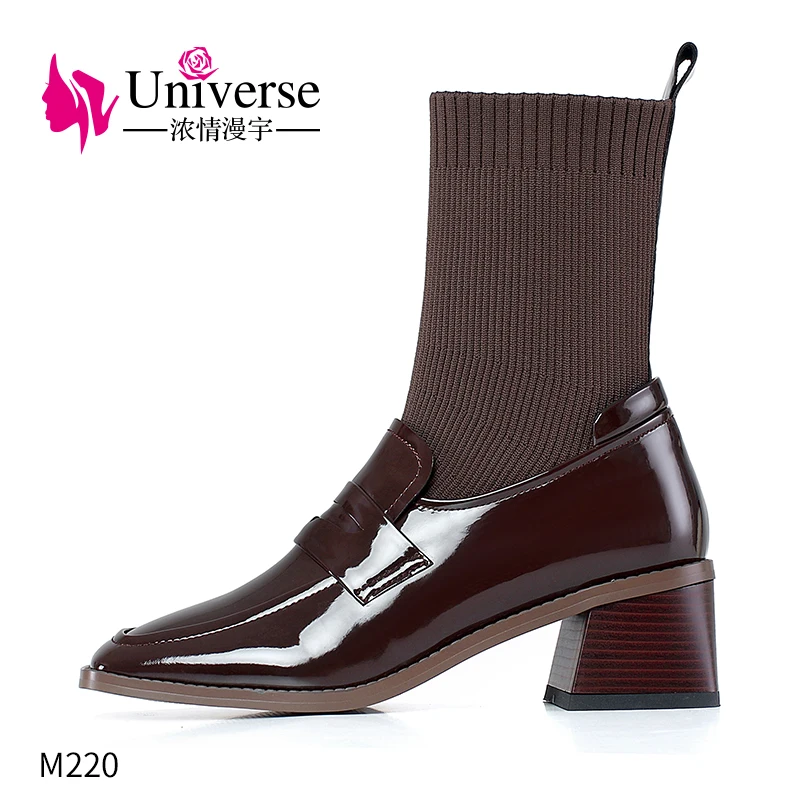 M220 Fashion Knee High Patent Leather Genuine Leather Women Winter Boots, Black/brown
M220 Fashion Knee High Patent Leather Genuine Leather Women Winter Boots, Black/brown