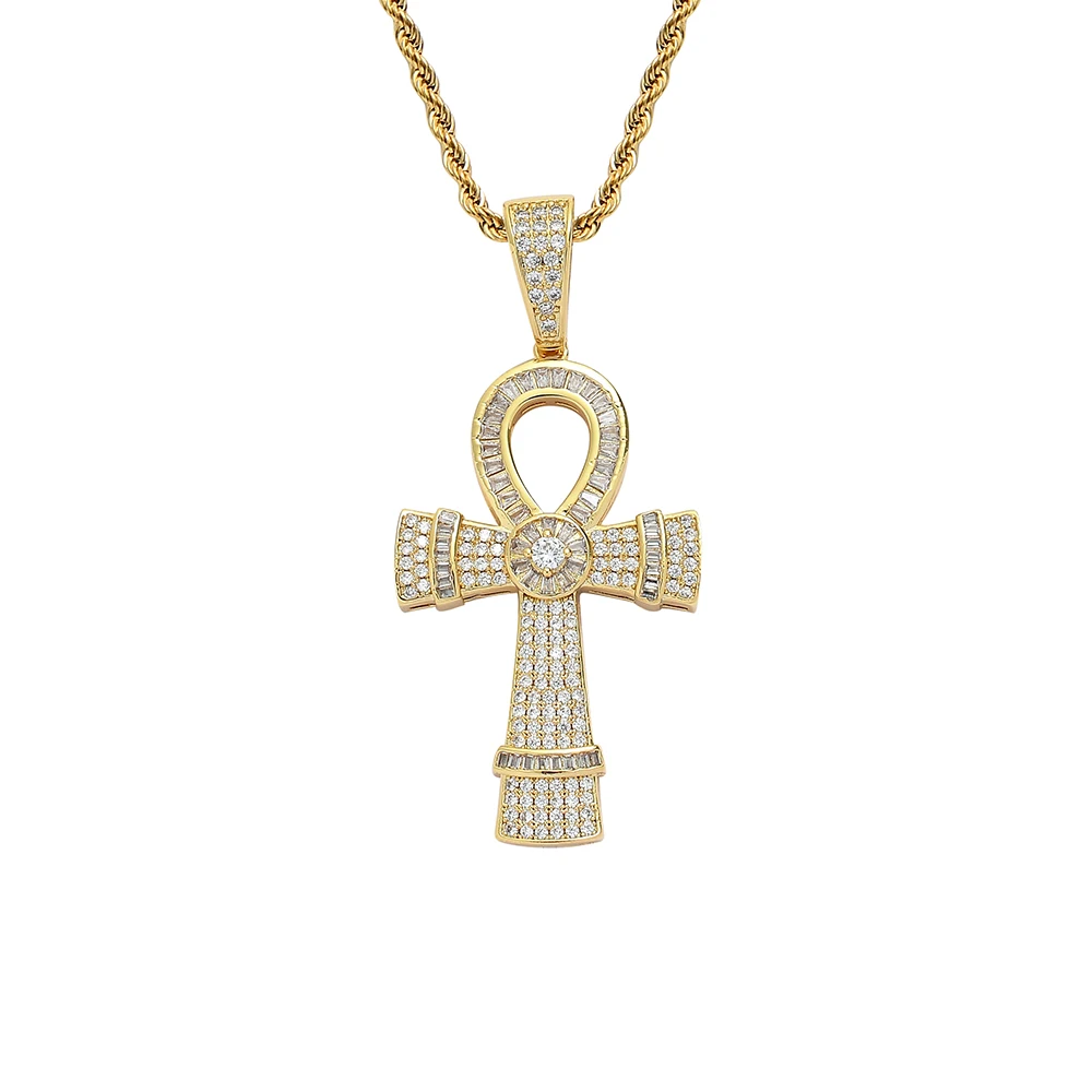 TUNKALL CN335 Wholesale Anka Cross Pendant Brass Micro pave with CZ Bling Bling Mens Necklace Rock Hip Hop Jewelry
TUNKALL CN335 Wholesale Anka Cross Pendant Brass Micro pave with CZ Bling Bling Mens Necklace Rock Hip Hop Jewelry