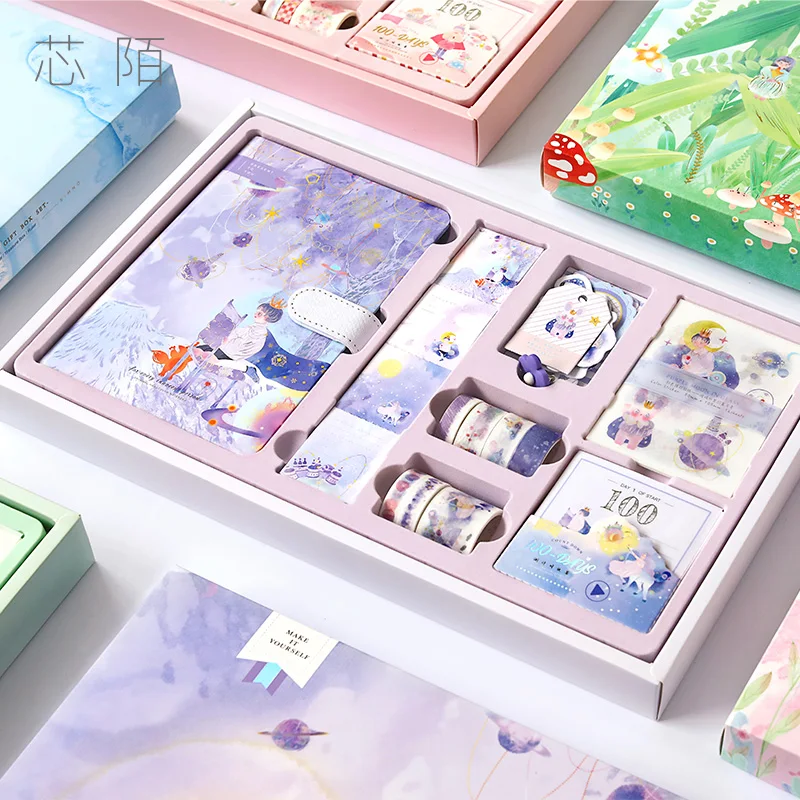 Kawaii Printing A5 Notebook stationery set Gift with Sticker Sheet And Memo Pad Stationery Products 
Kawaii Printing A5 Notebook stationery set Gift with Sticker Sheet And Memo Pad Stationery Products