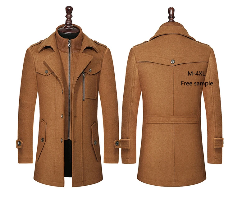 Slim Custom Logo Zip Up Waterproof Wool Overcoat Winter Long Plus Size Men's Jackets Trench Coats Mens, Picture
Slim Custom Logo Zip Up Waterproof Wool Overcoat Winter Long Plus Size Men's Jackets Trench Coats Mens, Picture