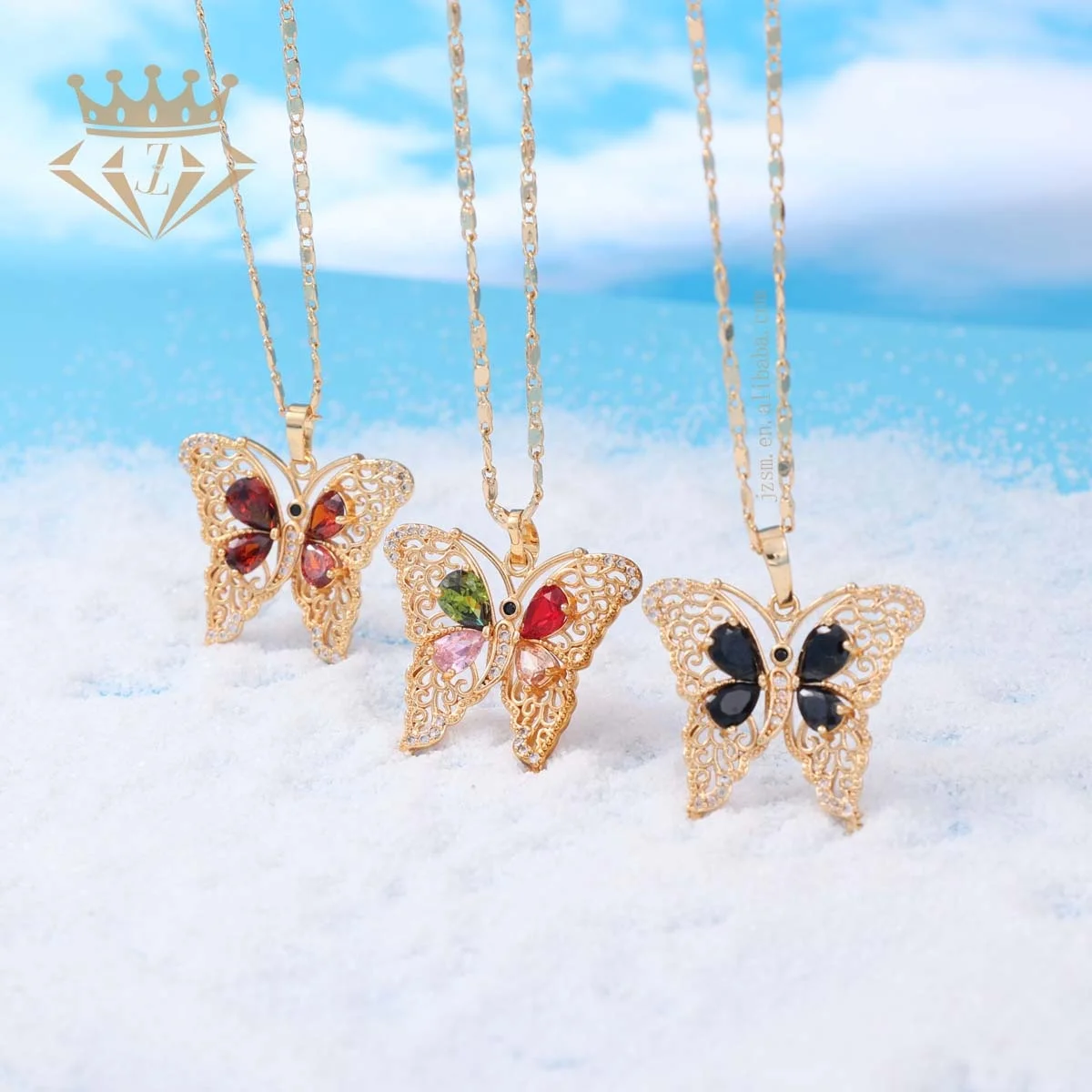 Wholesale 14k 18k Crystal Rhinestone Necklace Earrings Women Gold Plated Butterfly Set Jewelry Products
Wholesale 14k 18k Crystal Rhinestone Necklace Earrings Women Gold Plated Butterfly Set Jewelry Products