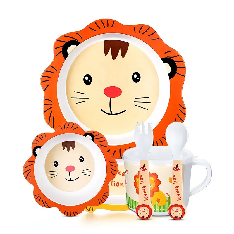 Naturally Chic 5 Piece Children's Dinnerware Set, Bamboo Fiber Kids Dish Set with Plate, Bowl, Cup, Fork and Spoon
Naturally Chic 5 Piece Children's Dinnerware Set, Bamboo Fiber Kids Dish Set with Plate, Bowl, Cup, Fork and Spoon