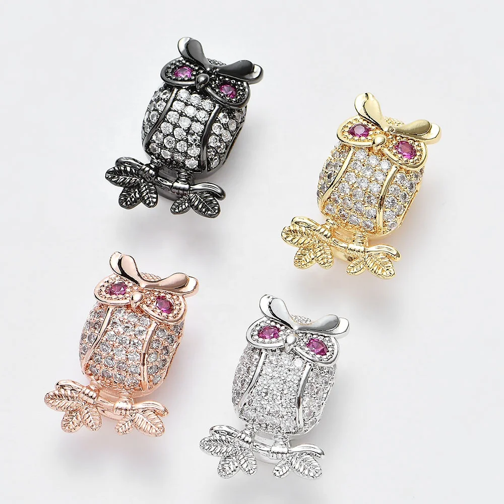 Trendy Jewelry Beads cubic zirconia CZ Micro Pave OWL Spacers beads Jewelry Findings Bracelet Charms
Trendy Jewelry Beads cubic zirconia CZ Micro Pave OWL Spacers beads Jewelry Findings Bracelet Charms