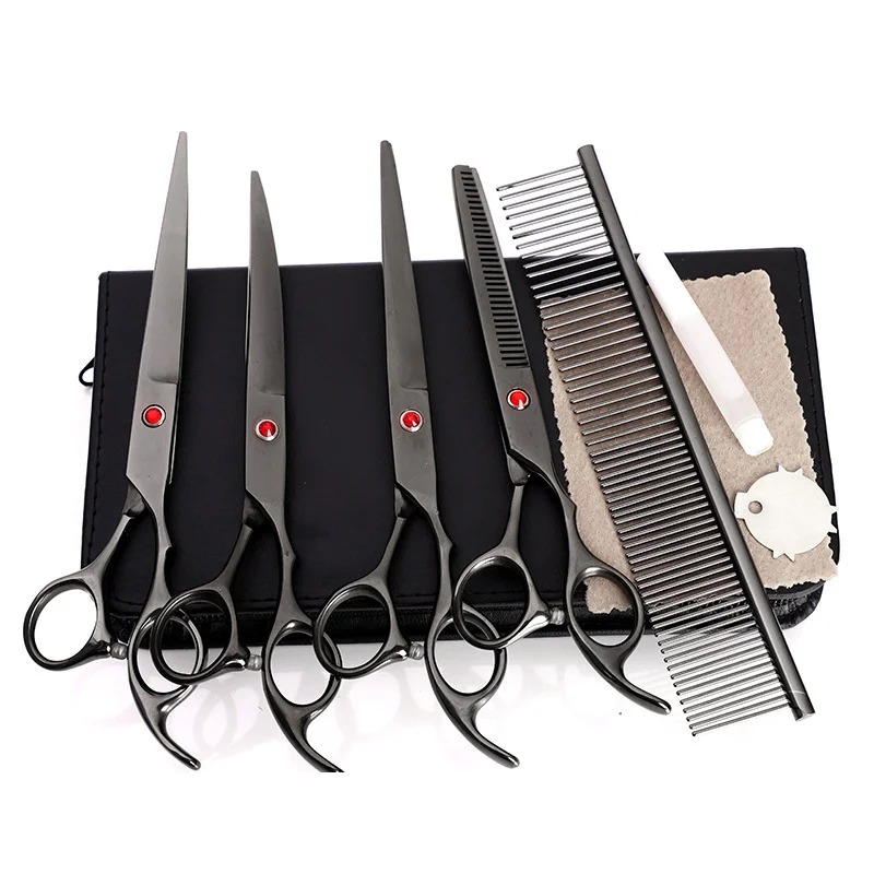 New Style Wholesale Pet Grooming Scissors Set For Dogs and Cat Thinning Curved Shears Kit, Black golden colorful blue & customized
New Style Wholesale Pet Grooming Scissors Set For Dogs and Cat Thinning Curved Shears Kit, Black golden colorful blue & customized