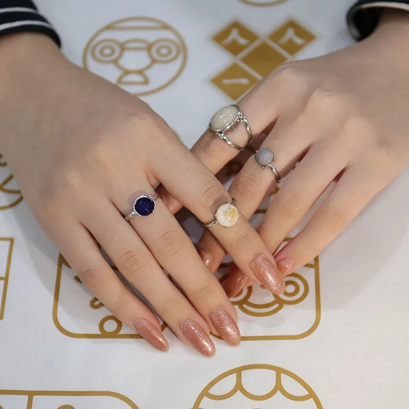 Charare new arrival vintage rose gold plated natural oval gemstone opal ring set, Picture shows
Charare new arrival vintage rose gold plated natural oval gemstone opal ring set, Picture shows