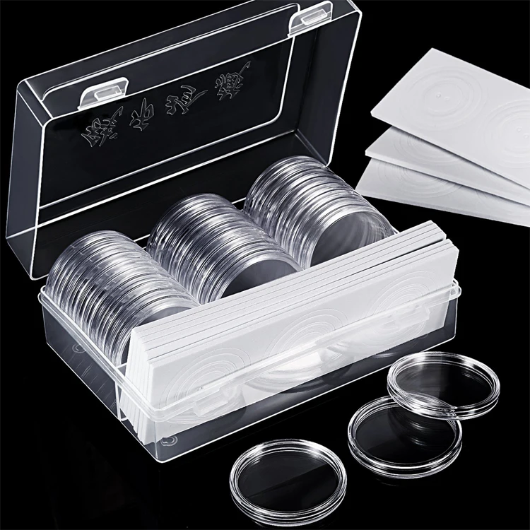 Coin Collection Supplies 46 mm Coin Capsules Holder 8 Size Protect Gasket Coin Holder Case With Plastic Storage Box, Clear for 46 mm coin capsules holder
Coin Collection Supplies 46 mm Coin Capsules Holder 8 Size Protect Gasket Coin Holder Case With Plastic Storage Box, Clear for 46 mm coin capsules holder