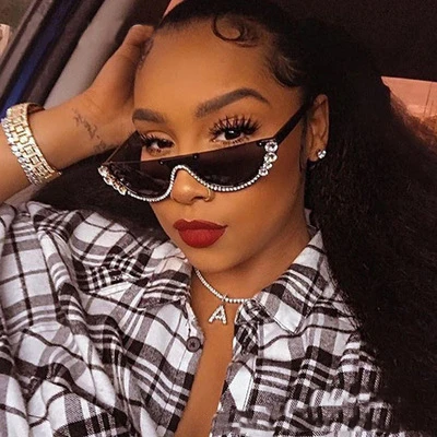 Retro Classic Handmade Cat's Eye Rhinestone Half Frame Trendy Crystal Bling Shades Sunglasses, Contact us
Retro Classic Handmade Cat's Eye Rhinestone Half Frame Trendy Crystal Bling Shades Sunglasses, Contact us
