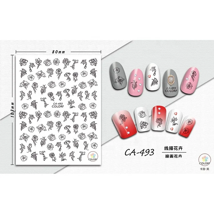 Wholesale Latest 2021 Colored Beauty Flowers Design Promotional Price best custom 2d nail art stickers
Wholesale Latest 2021 Colored Beauty Flowers Design Promotional Price best custom 2d nail art stickers
