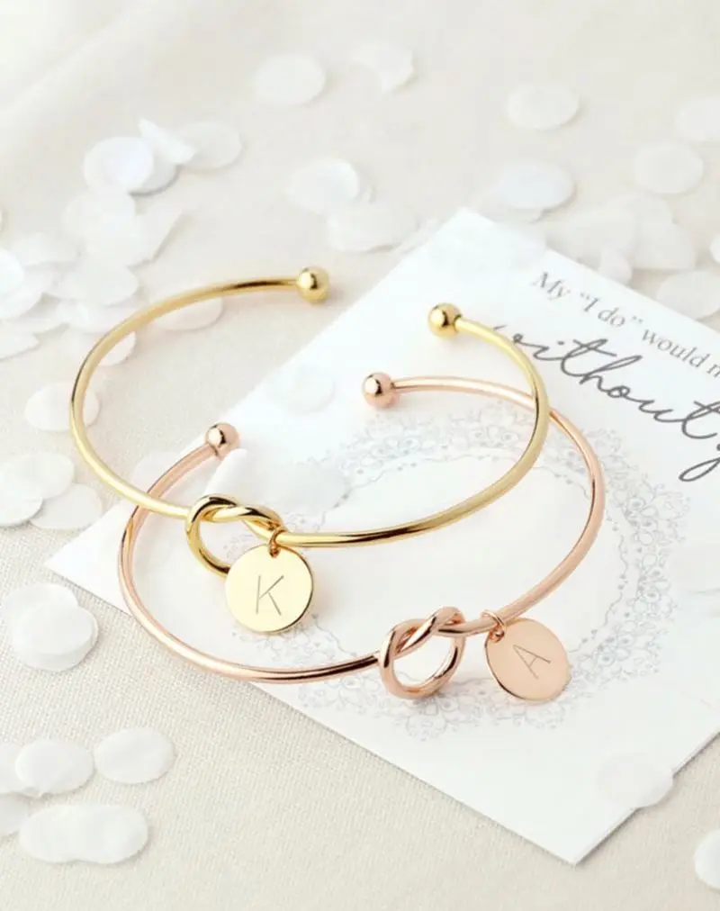 DIY Customizable Alphabet IPG 14K Gold Plated Knot Bracelet Stainless Steel Minimalist Adjustable Bangle, Customized color
DIY Customizable Alphabet IPG 14K Gold Plated Knot Bracelet Stainless Steel Minimalist Adjustable Bangle, Customized color