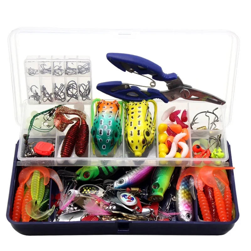 205PCS/set Mixed Artificial Fishing Lure kit minnow Crank bait Popper hooks weights soft plastics lure accessories lure set, Vavious colors
205PCS/set Mixed Artificial Fishing Lure kit minnow Crank bait Popper hooks weights soft plastics lure accessories lure set, Vavious colors