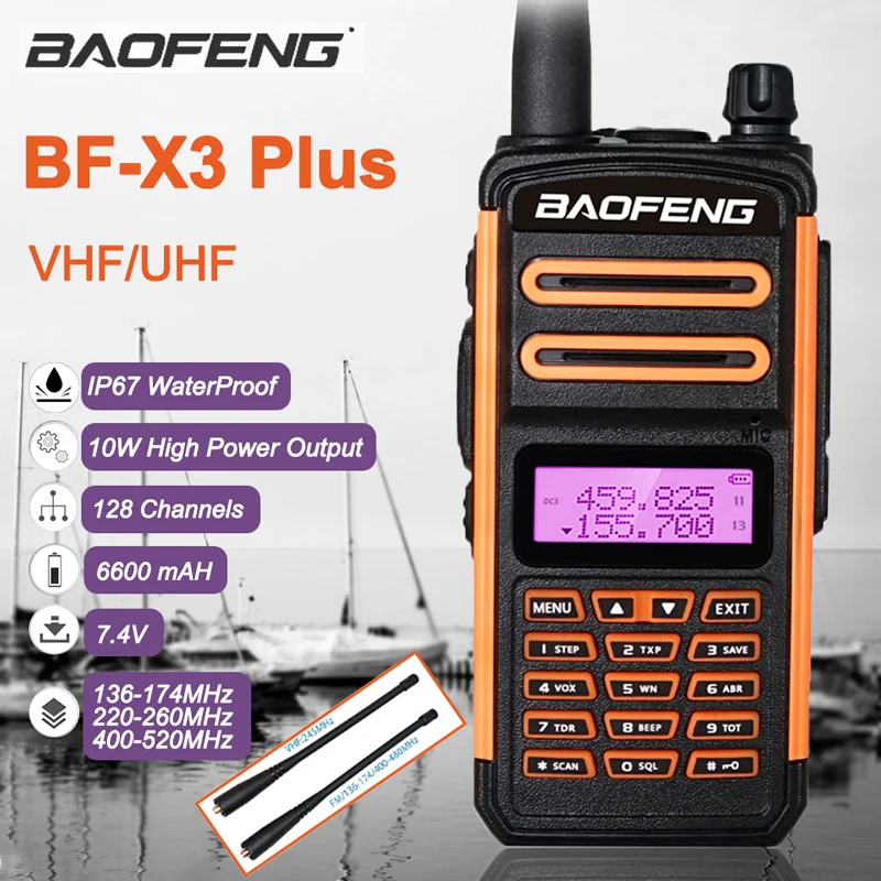 Camoro New Digital Dual Band Walkie Talkie Bf-x3plus DMR Radio Transceiver Kit Handheld 10 KM 128 Channel 62x130x42mm DC 7.4V
Camoro New Digital Dual Band Walkie Talkie Bf-x3plus DMR Radio Transceiver Kit Handheld 10 KM 128 Channel 62x130x42mm DC 7.4V