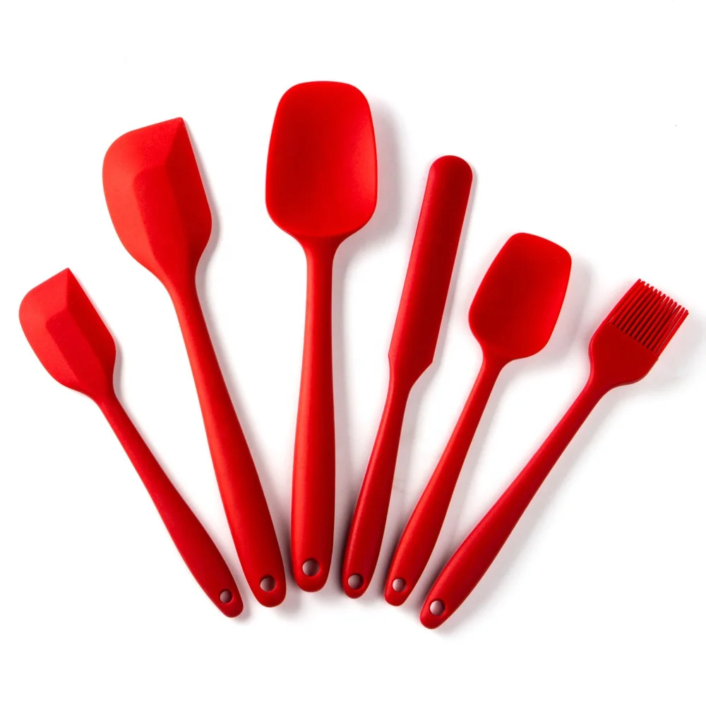 Hot Selling Non Stick Silicone Kitchen Spatula Turner Silicone Spatula 6pcs/ Set With Stainless Steel Core, Black & red
Hot Selling Non Stick Silicone Kitchen Spatula Turner Silicone Spatula 6pcs/ Set With Stainless Steel Core, Black & red