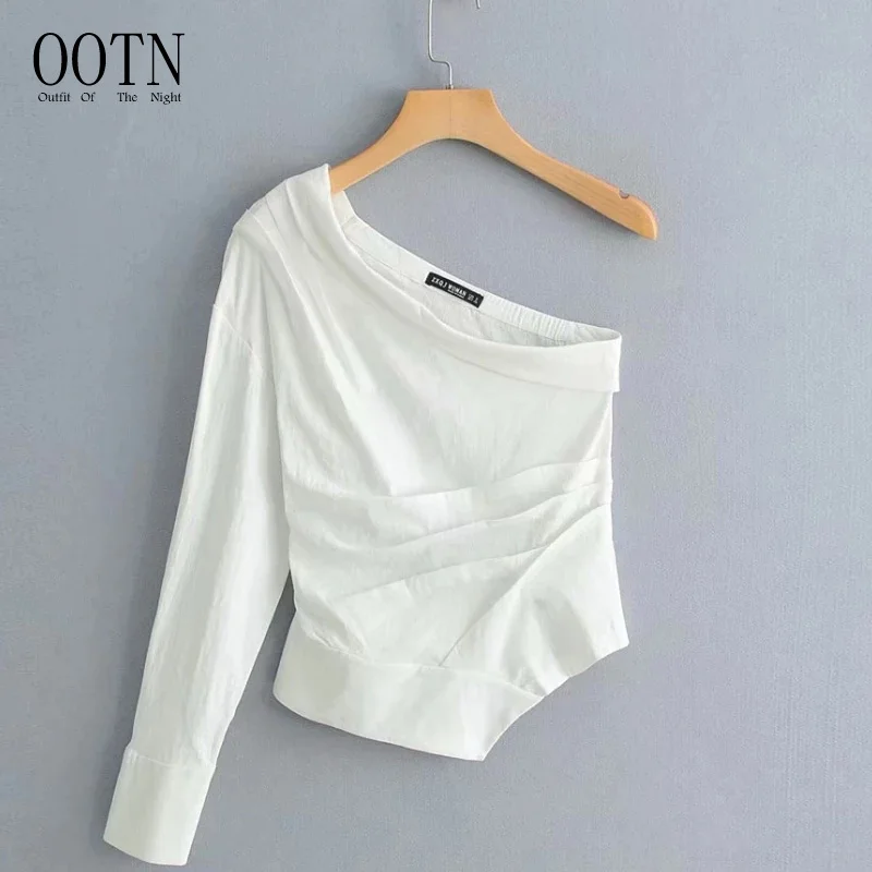 OOTN women irregular hem white roupas femininas chemise new women fashion solid color one shoulder pleated Shirt blouses
OOTN women irregular hem white roupas femininas chemise new women fashion solid color one shoulder pleated Shirt blouses