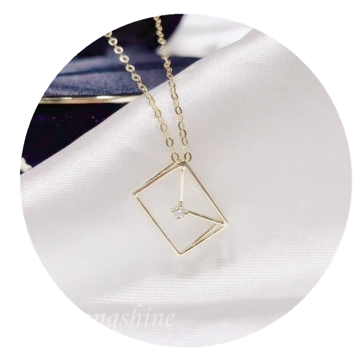 Personality Minimalist Jewelry Charms Fashion Love Letter Envelope Pendant 18K Gold Chain Diamond Necklace, Rose gold
Personality Minimalist Jewelry Charms Fashion Love Letter Envelope Pendant 18K Gold Chain Diamond Necklace, Rose gold