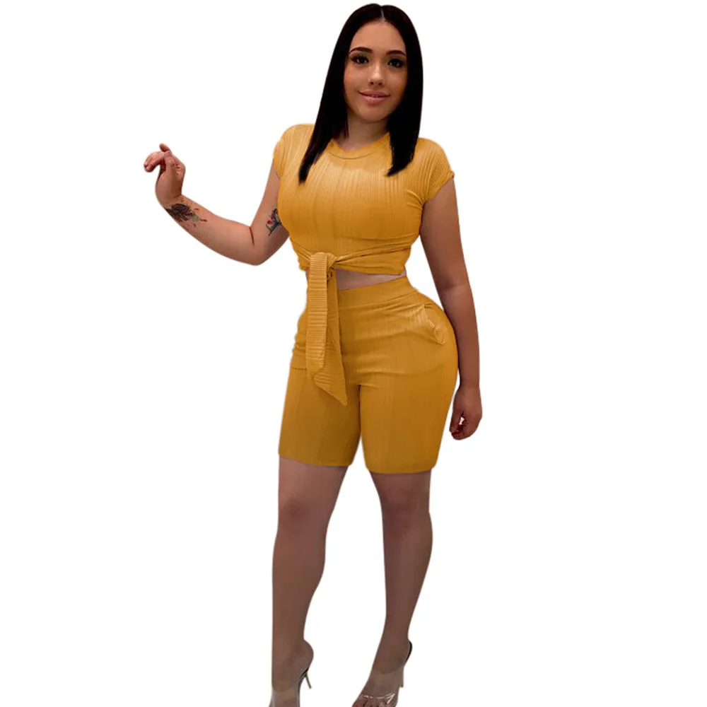 Hot Sell 3 colors Summer Casual Solid Color Slim Shorts Plus Size Two Piece Set Women Clothing, Pic color
Hot Sell 3 colors Summer Casual Solid Color Slim Shorts Plus Size Two Piece Set Women Clothing, Pic color