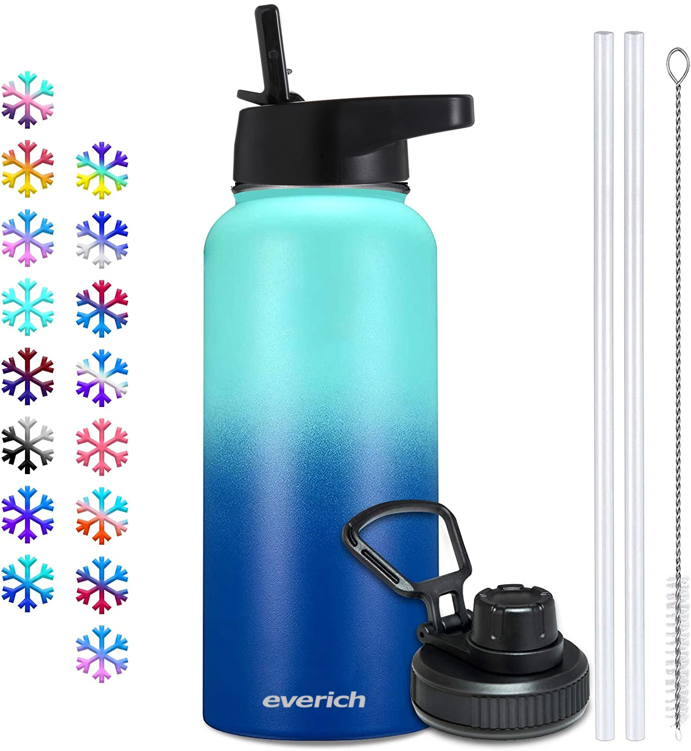 Gradient Color Sports Bottle 32oz 64oz Stainless Steel Vacuum Insulated Wide Mouth Water Bottle for Camping, White pink blue black or customized colors
Gradient Color Sports Bottle 32oz 64oz Stainless Steel Vacuum Insulated Wide Mouth Water Bottle for Camping, White pink blue black or customized colors