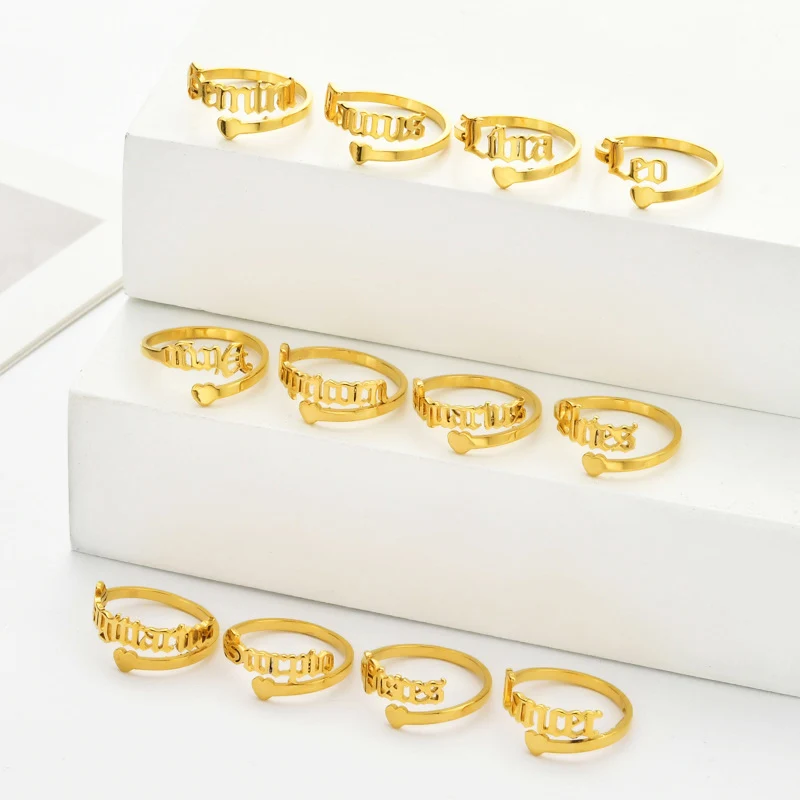 Modalen Stainless Steel Adjustable Tarnish Free Titanium Gold Constellation Zodiac Sign Rings
Modalen Stainless Steel Adjustable Tarnish Free Titanium Gold Constellation Zodiac Sign Rings