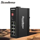Factory 1000M 1 SFP 8 RJ45 Port Industrial Network Switch with Dual Power Supply