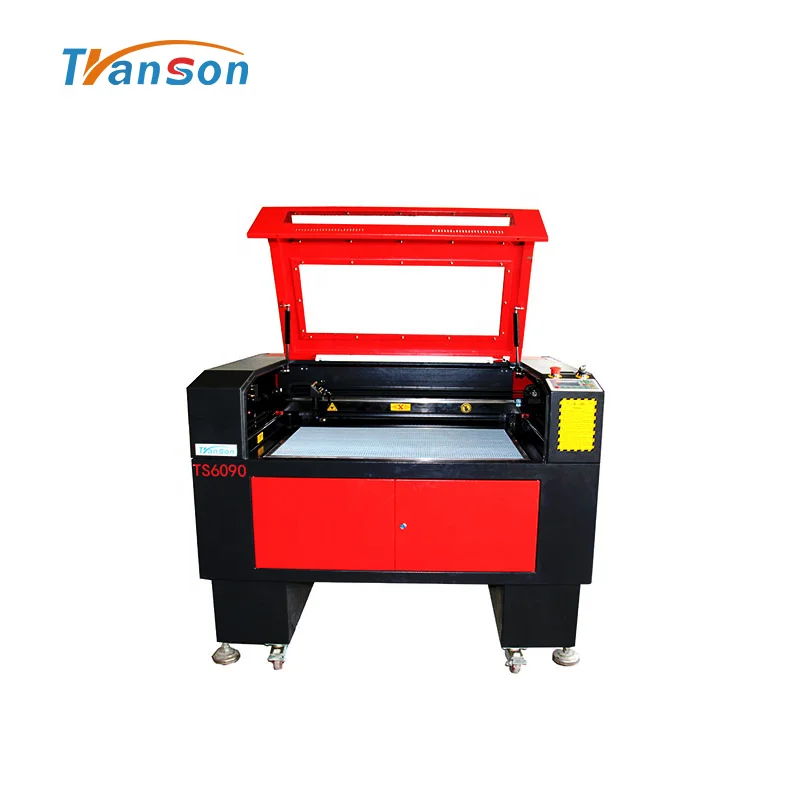 80W CO2 Laser Cutting Engraving Machine TS6090 with Reci W1 Tube  for non-metal wood paper acrylic leather plastic stone glass