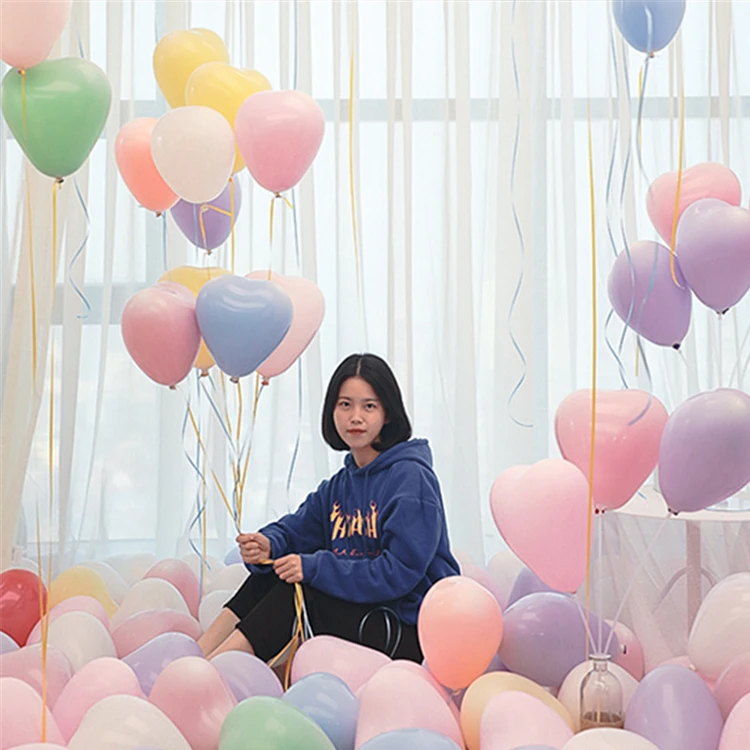 Valentine's Day wedding party decoration helium balloon 12 inch macaron love heart shape latex balloon
Valentine's Day wedding party decoration helium balloon 12 inch macaron love heart shape latex balloon