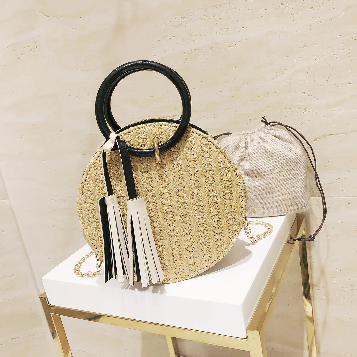 Competitive price chic style hand-made woven S.IKRR designer bag small circle women handbags straw bag
Competitive price chic style hand-made woven S.IKRR designer bag small circle women handbags straw bag