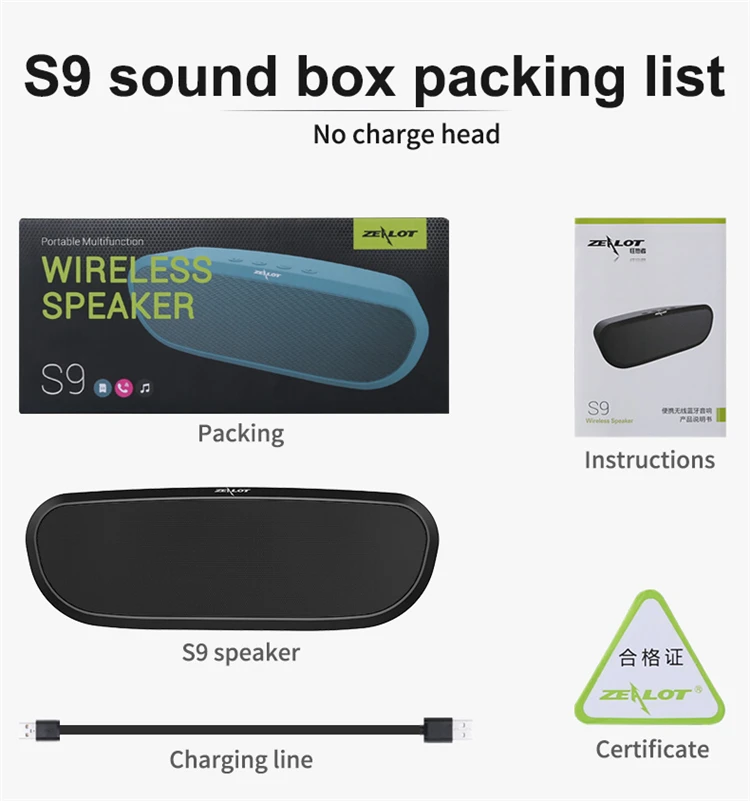 Zealot S9 Bluetooth 5.0+EDR Speaker Rose Mini Outdoor Portable Wireless Party Small Music Box Support Micro SD Card AUX USB 3 Co - ANKUX.COM