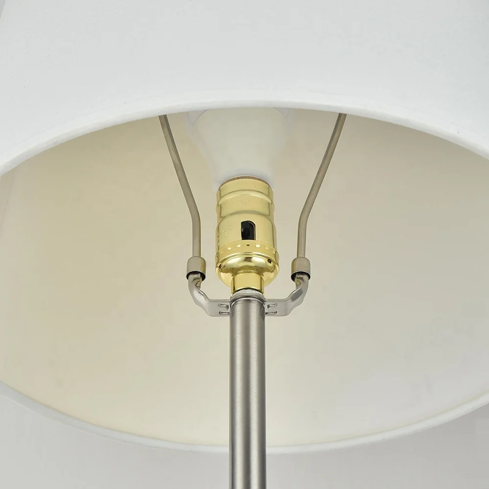 Modern Hotel LED Floor Lamp with Fabric Shade for Super 8 Hotel Guestroom