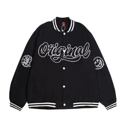 Autumn letter Embroidery Baseball Jackets Vintage Harajuku Bomber Coats mens jacket 
Autumn letter Embroidery Baseball Jackets Vintage Harajuku Bomber Coats mens jacket
