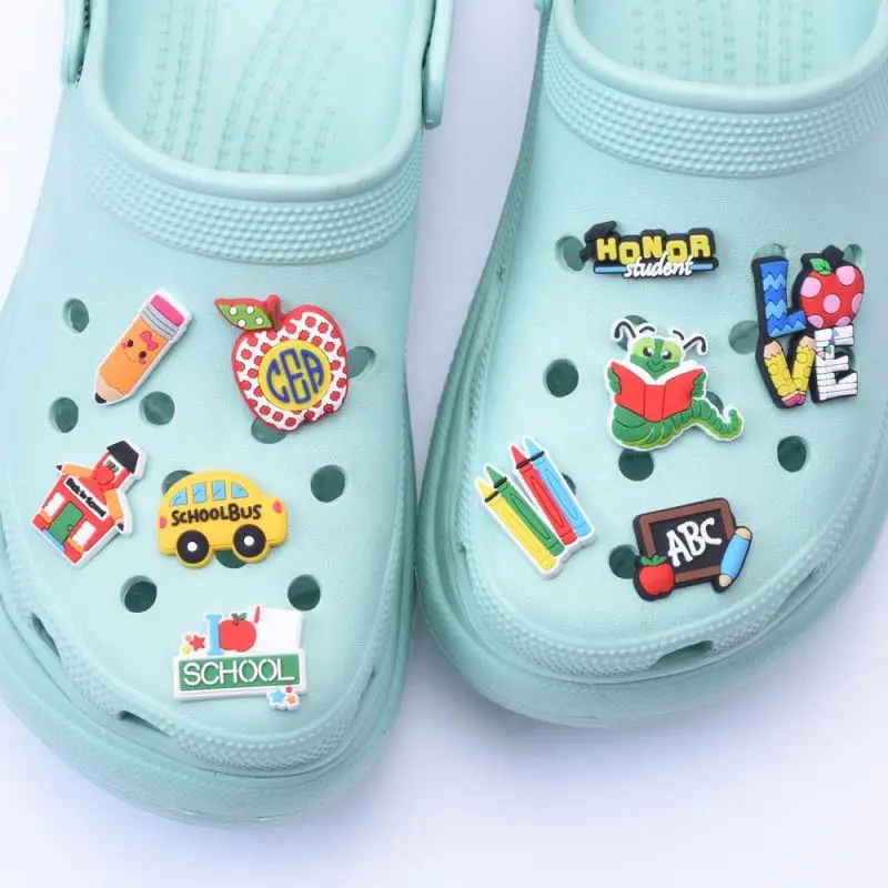 New Arrival School styles PVC croc shoe charms teacher/ students/ books/ pen/ school bags decoration for kids sandal bracelets
New Arrival School styles PVC croc shoe charms teacher/ students/ books/ pen/ school bags decoration for kids sandal bracelets