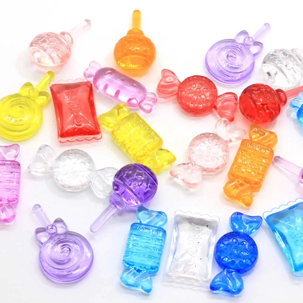 100PCS Transparent Acrylic Candy Lollipops Flatback Cabochon Candy Beads Slime Charms Hair Bow Center Kids Crafts Making
100PCS Transparent Acrylic Candy Lollipops Flatback Cabochon Candy Beads Slime Charms Hair Bow Center Kids Crafts Making